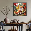 Diamond Painting-5D Full Round Drill Cat in the Woods(40*40 CM)