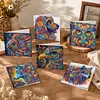 6pcs Diamond Painting Mandala Flowers and Animals Greeting Card Kits with Envelopes for Family Friend Gifts