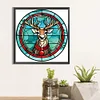 Diamond Painting-DIY Full Round Drill Stained Glass Christmas Deer