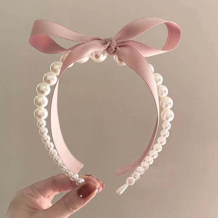 Three Little Bows Headband- Coquelicot