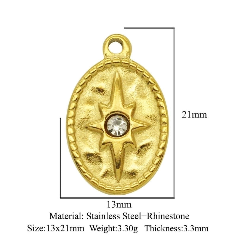 Minimalist Star Eye Stainless Steel Plating Inlay Zircon Jewelry Accessories