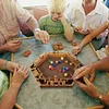 Children's educational board game teaching aids wooden four-player box closing game