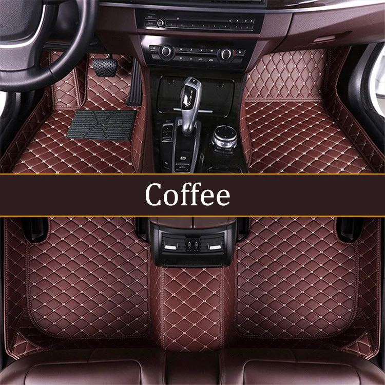 High-end customized car Nappa leather material fully wrapped floor mats