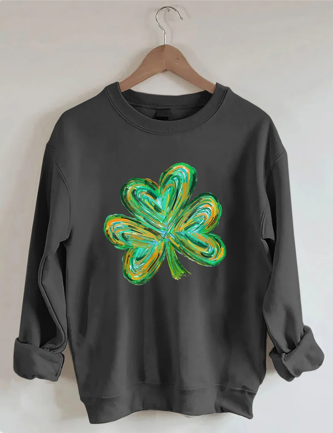 Cute St Patricks Four Leaf Clover Sweatshirt