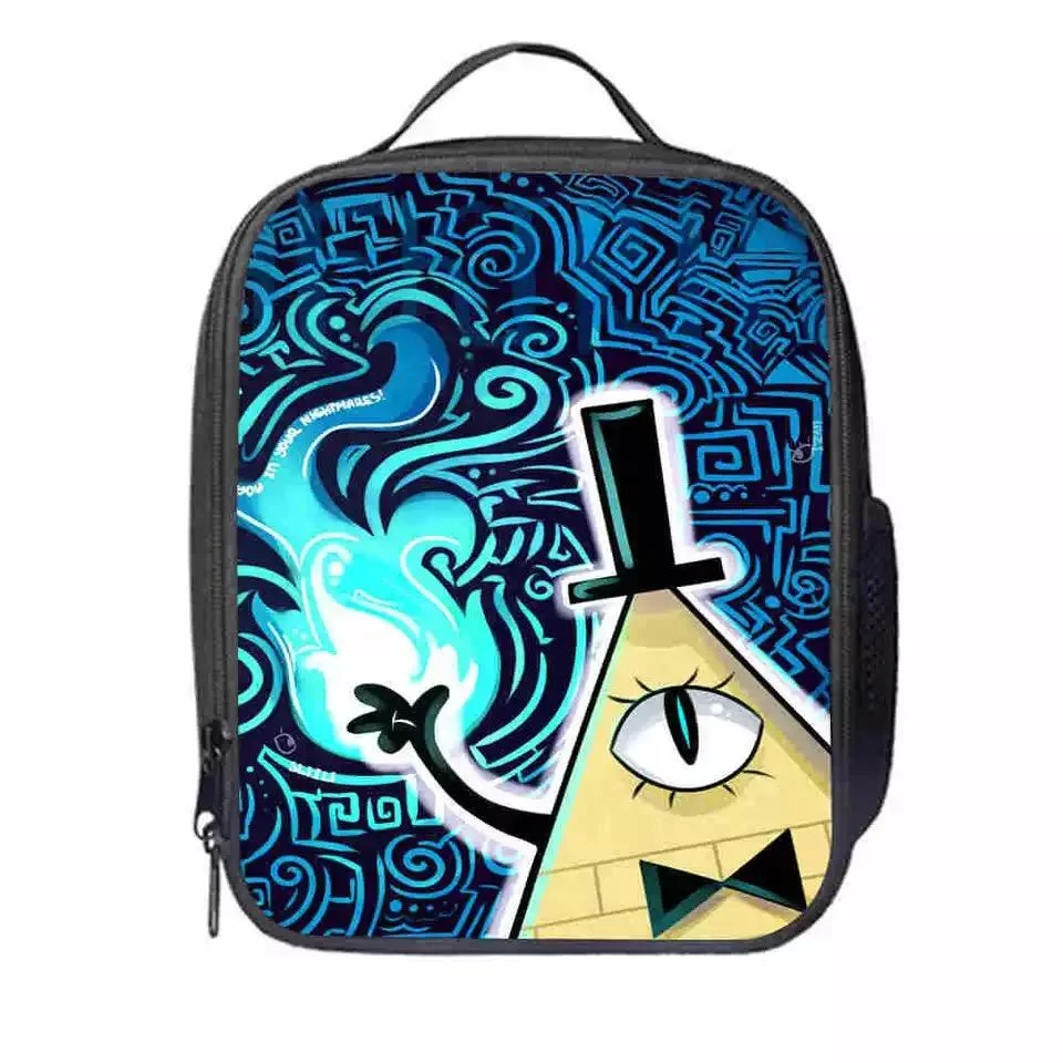 Buzzdaisy Gravity Falls Bill Cipher #7 Lunch Box Bag Lunch Tote For Kids