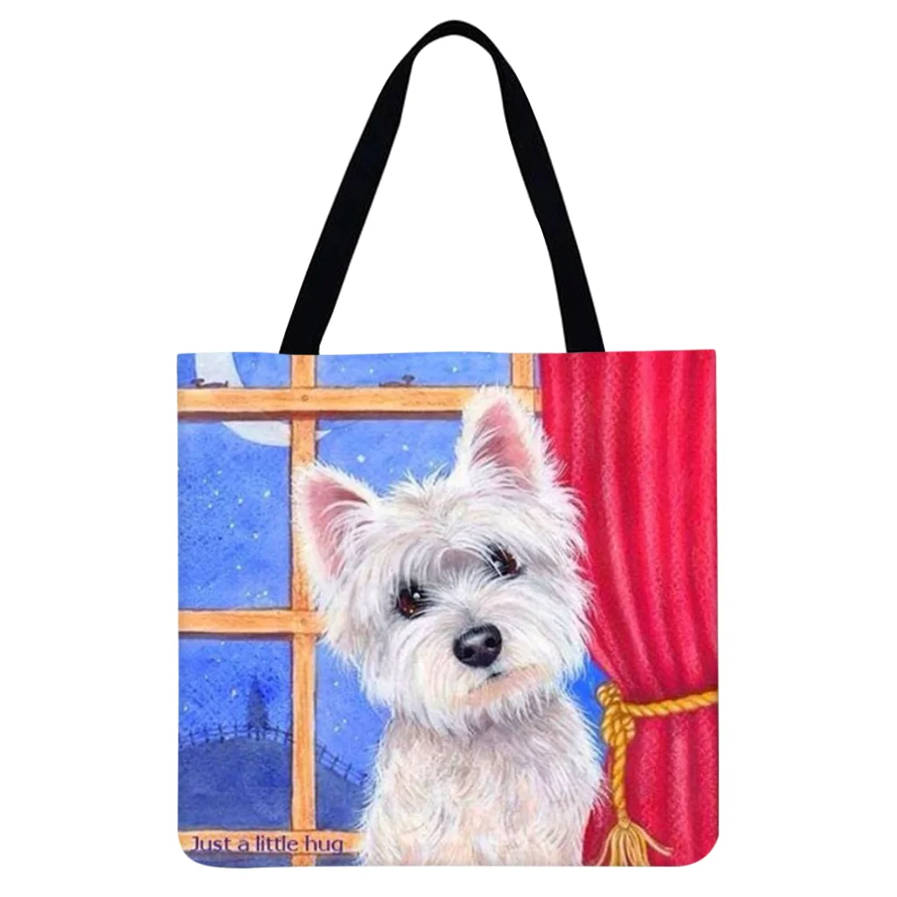 Linen Tote Bag - Dog