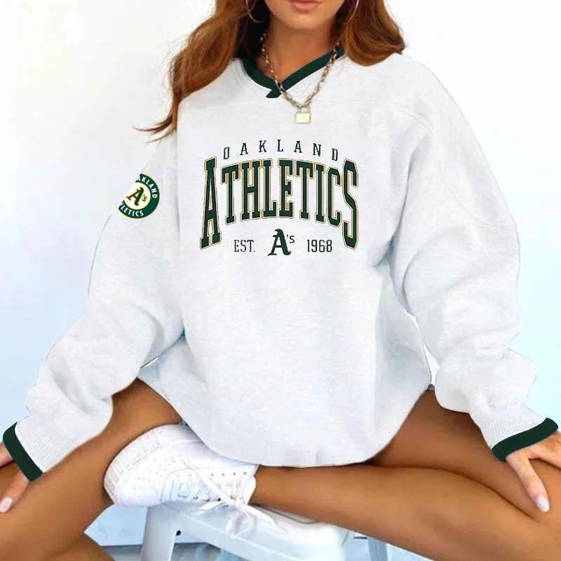 Women's Colorblock Support Oakland Athletics Baseball Sweatshirt