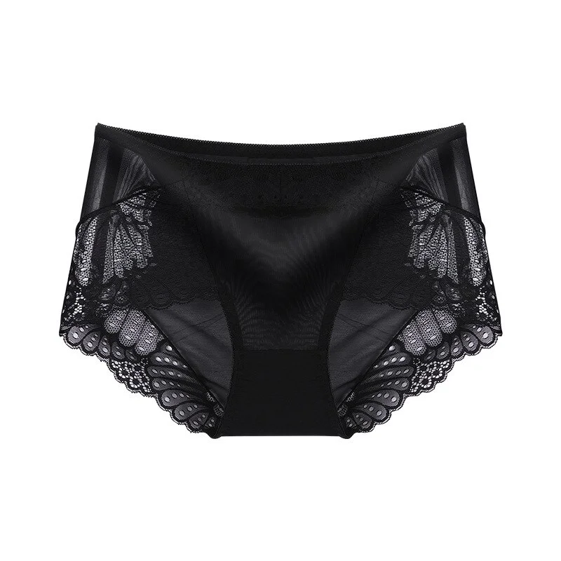 Billionm Breathable Sexy Panties Women Lace Hollow Flowers Underwear Seamless Butt Lift Briefs Plus Size Elasticity Intimate Panty