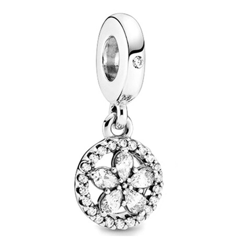 1 PC/Package Metal Rhinestones Plating Inlay Polished Pendant Beads