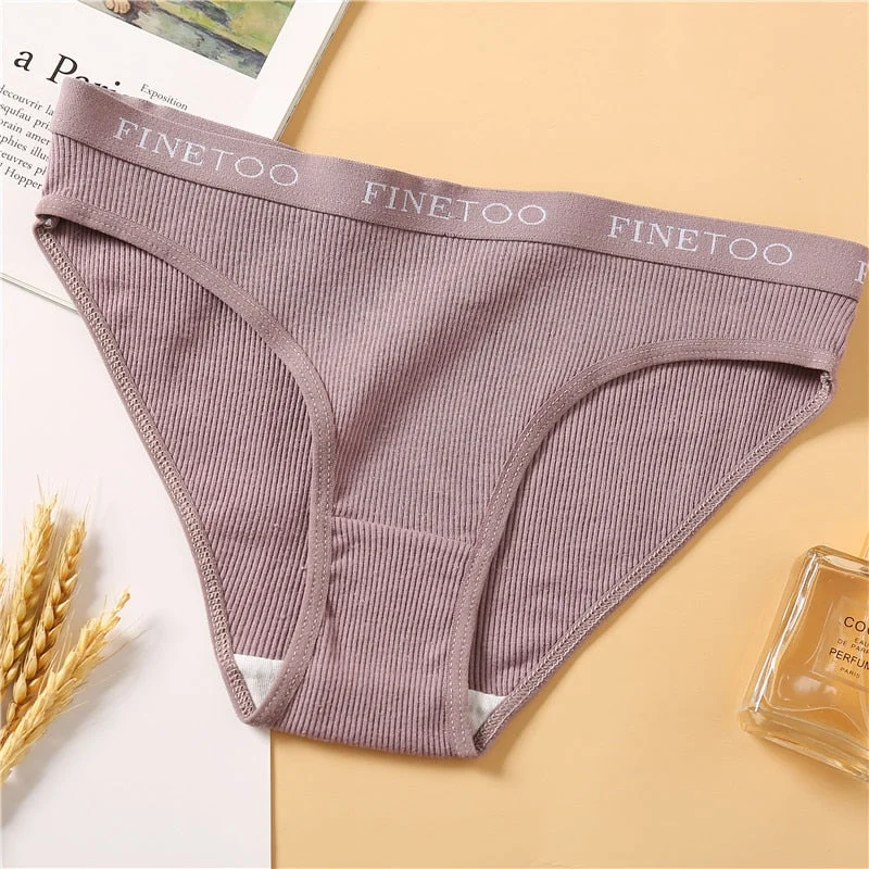 Women's Underpants Cotton Letter Waist Fashion Lingerie Sexy Comfort Underwear For Woman M-XL 8 Solid Colors Briefs Women Pantys