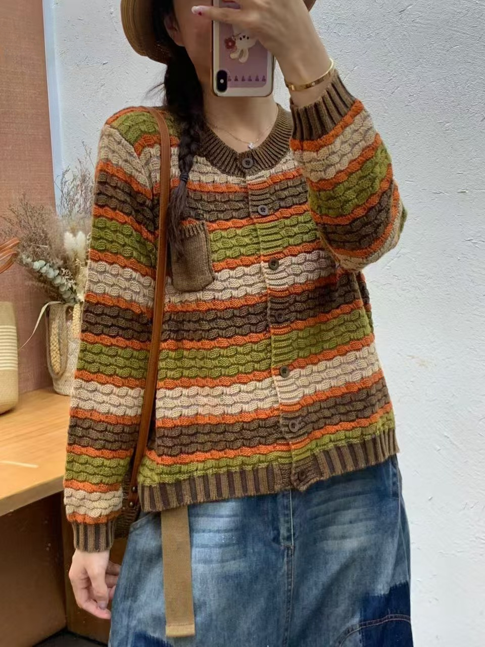 Chicfifth Sweater Women Winter Long Sleeve High Quality Autumn Vintage Top Knitted Cardigan