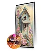 (45*75cm)Flower Birdhouse - Full Square Drill Diamond Painting