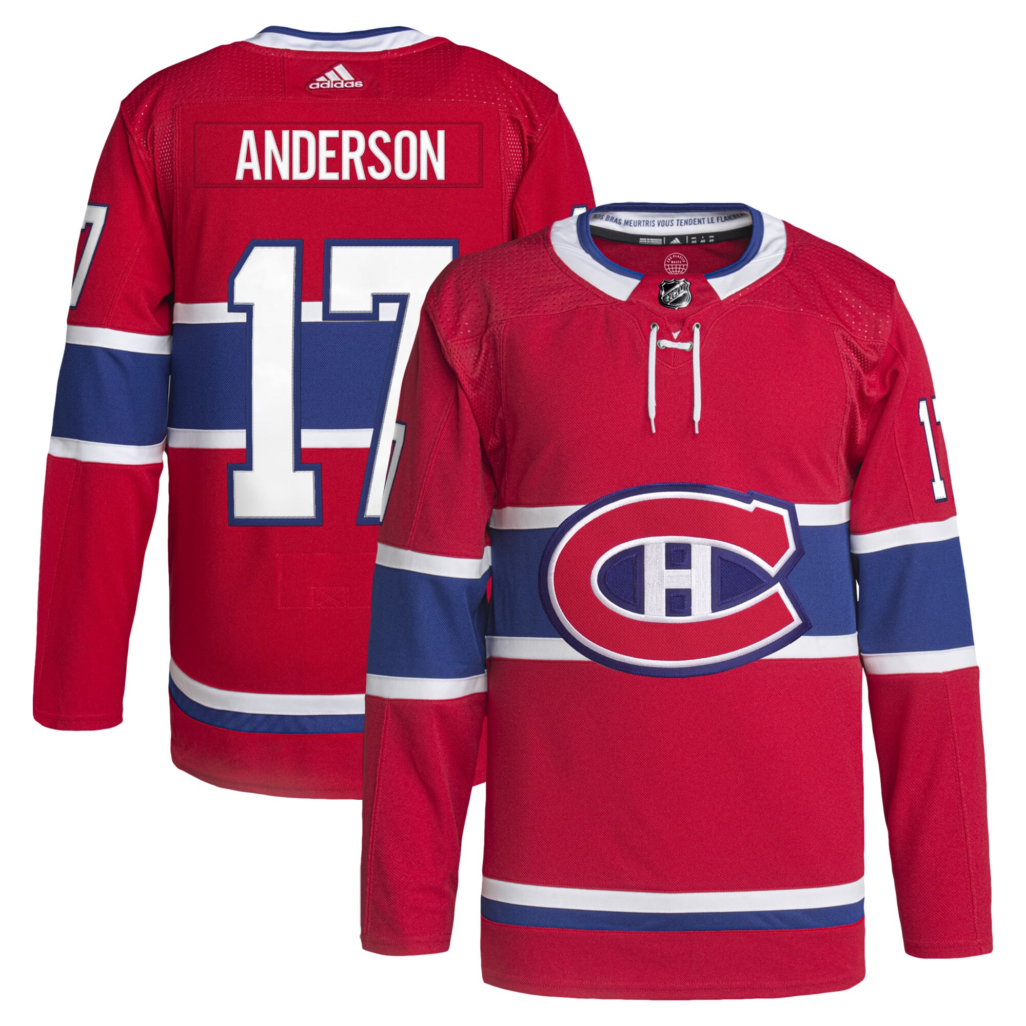 Josh Anderson Montreal Canadiens  Home Primegreen  Pro   Jersey &ndash; Red mysite