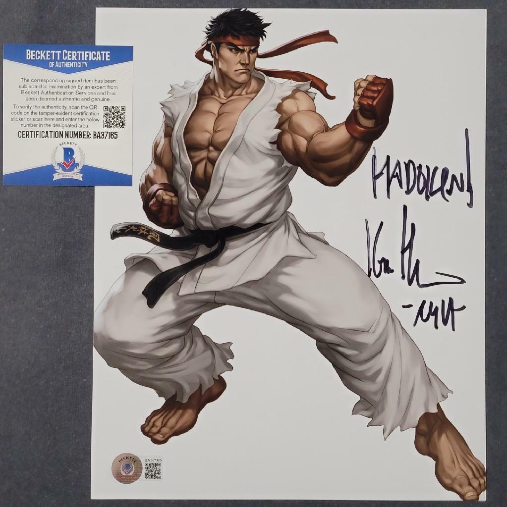 Kyle Herbert signed Street Fighter Ryu Hadoken!