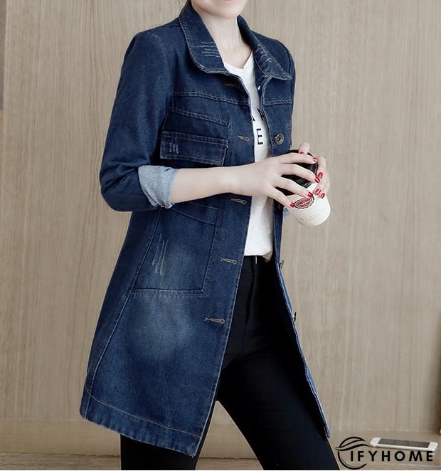 Denim Casual Shawl Collar Jacket | IFYHOME