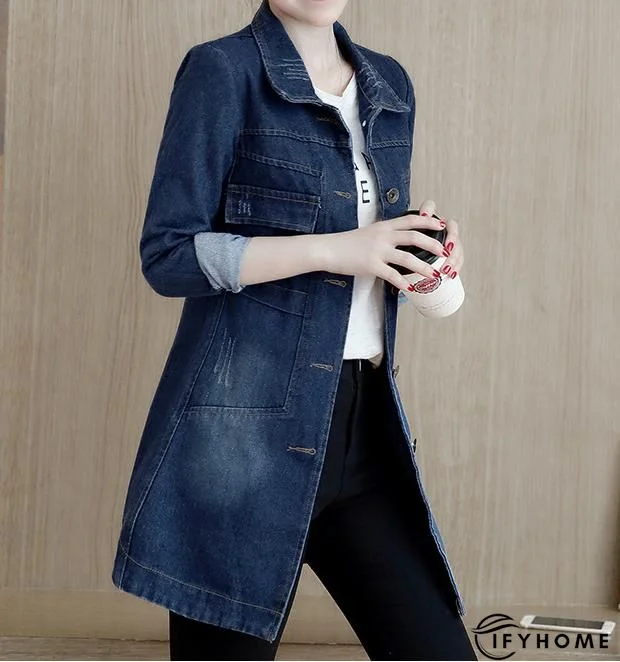 Denim Casual Shawl Collar Jacket | IFYHOME