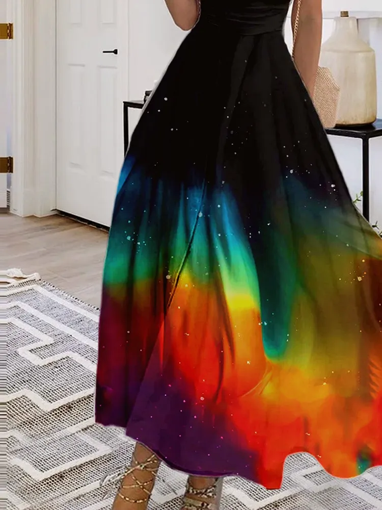 Dreamgirl Ombre Rainbow Elastic Dress