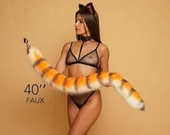 pornhint Pornhint Tiger tail plug, Tail butt plug, ButtPlug Tail, Kitten tail butt plug, Animal tail butt plug, Butt plug tail, Cat tail plug, Mature