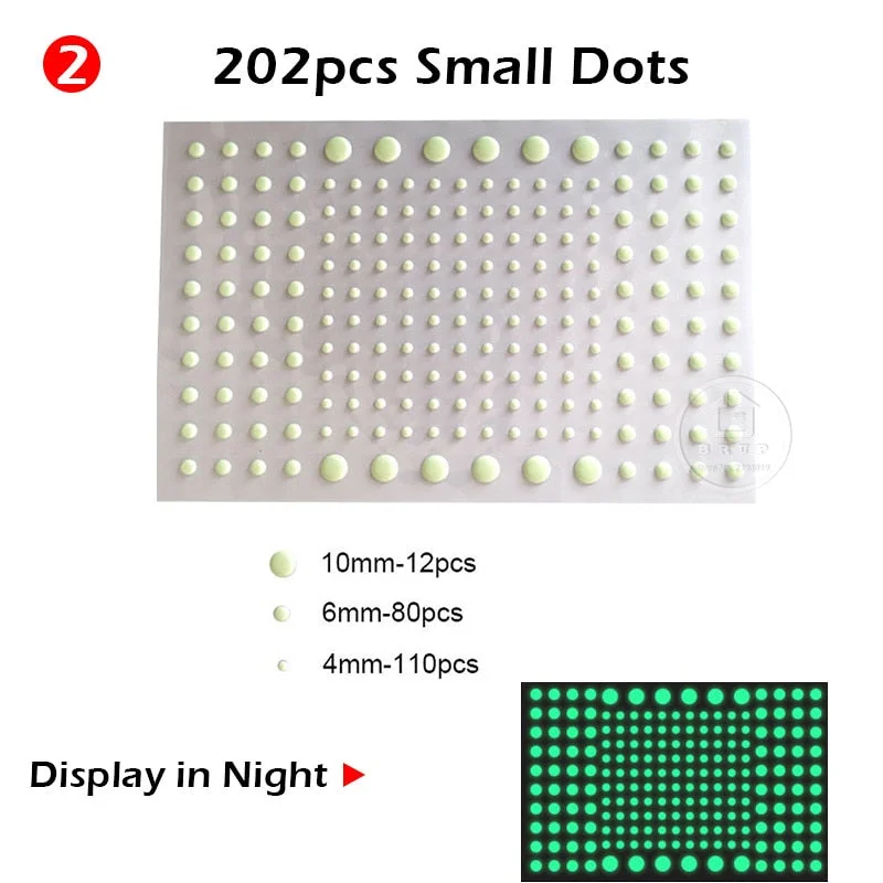 Luminous Space Stars Bubble Wall Stickers Tape for Kids Room Baby Nursery Home Decoration Wall Decals Glow in the Dark Bedroom