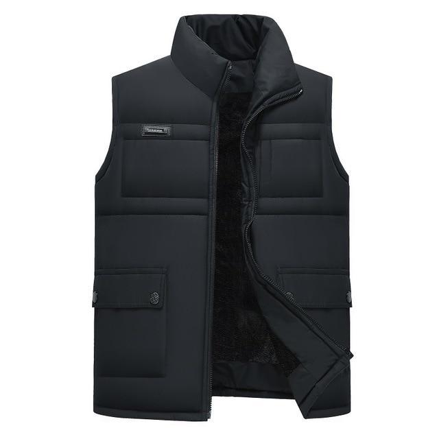 Mens Down Vests Winter Jackets Waistcoat Men Sleeveless Solid Zipper Coat Overcoat keep Warm Plus Size 4xl