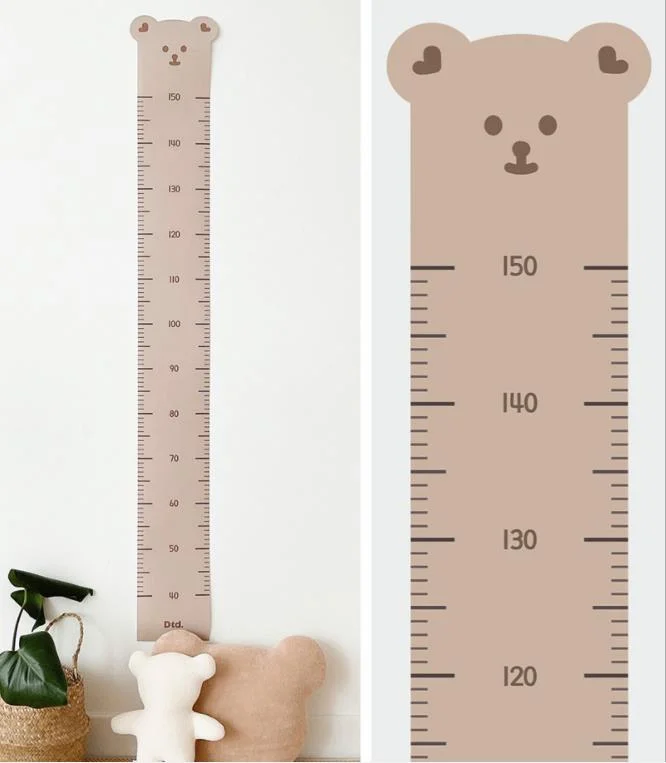 INS Canvas Baby Height Measure Ruler Wall Stickers Children Growth Chart Record Kids Room Decoration Hanging Rulers Photo Props