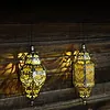 Solar Lantern Outdoor Garden Hanging Light Iron Hollow Design