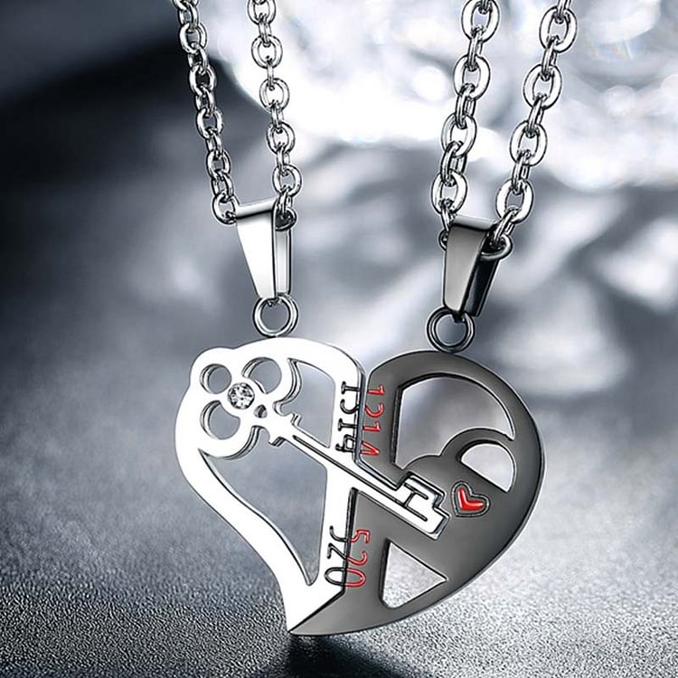 Love Heart Pendant 925 Sterling Silver Couple Necklace - Modakawa Modakawa