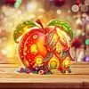 (US Local)Double Sided Special Shape Apple House Diamond Painting LED Light Ornaments