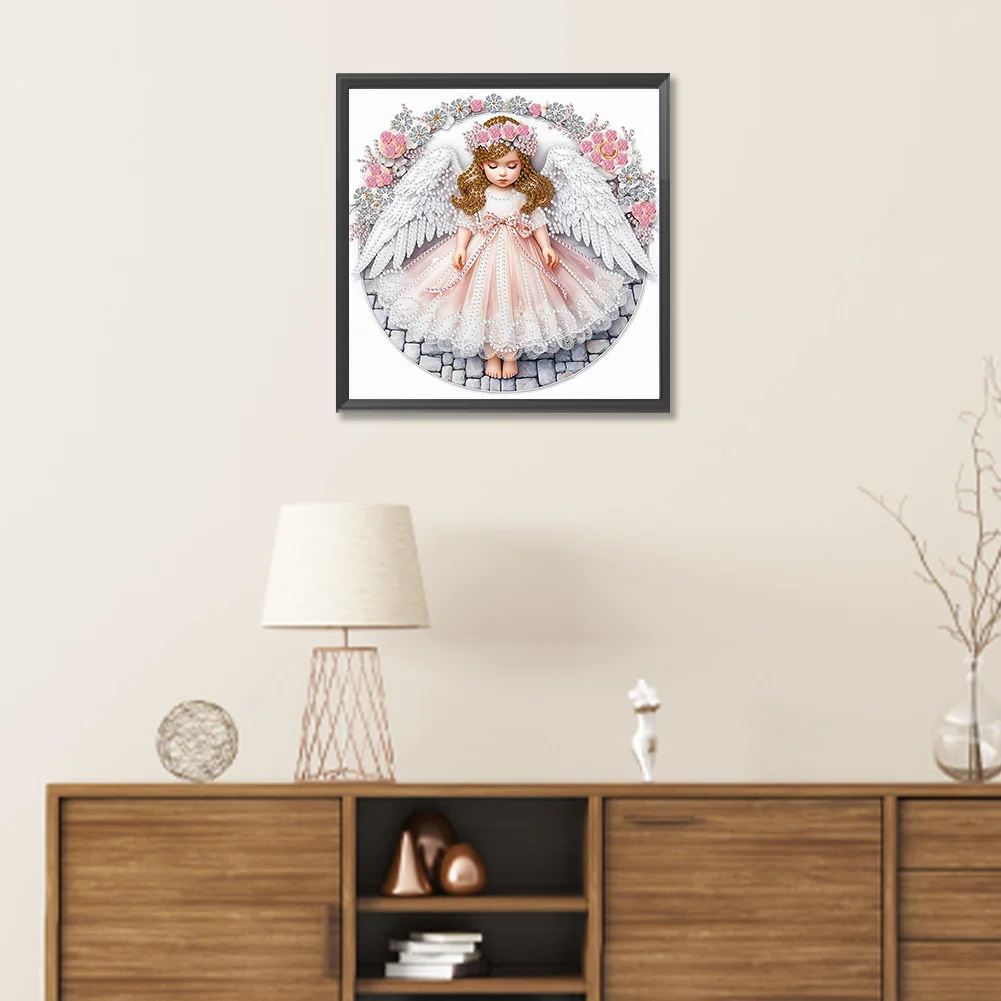Diamond Painting - Partial Special Shaped Drill - Angel Child(Canvas|30*30cm)