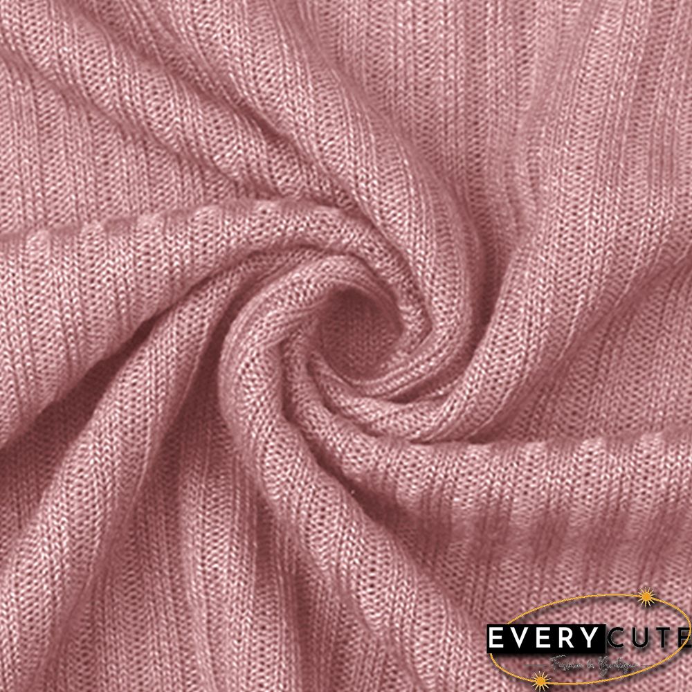 Pink Loose Fit Hooded Long Sleeve Pant 2pcs Set