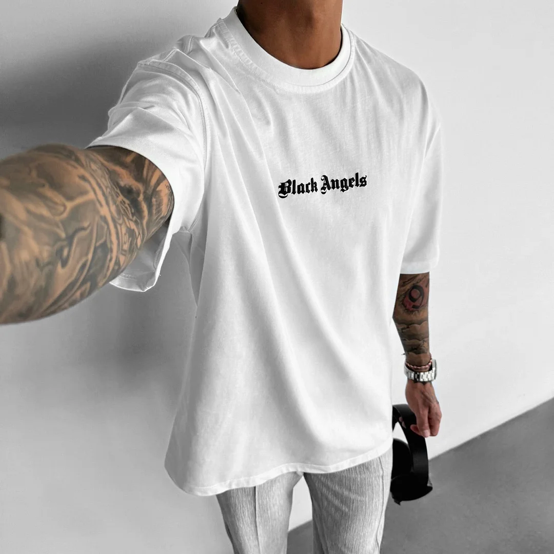 Oversize Black Angels T-Shirt