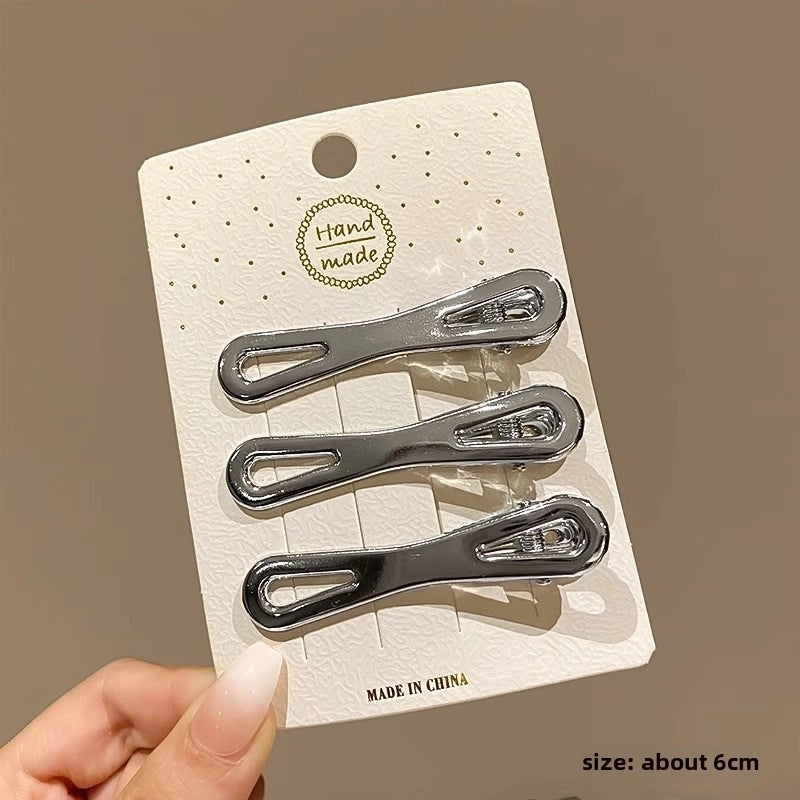 Y2g Hairpin Metal Sweet Cool Bangs Hairpin Makeup Hair Accessories Forehead Broken Hairpin Simple Clip New Female