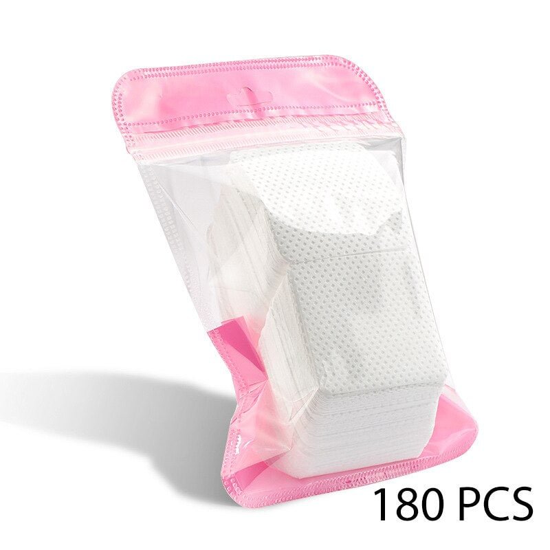 180/540Pcs Lint-Free Nail Polish Remover Cotton Wipes Cleaner Paper Pad Hand Napkin Nails Polish Art Cleaning Manicure Tools