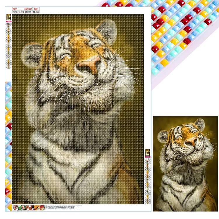 Full Square Diamond Painting - Proud Tiger 50*70CM