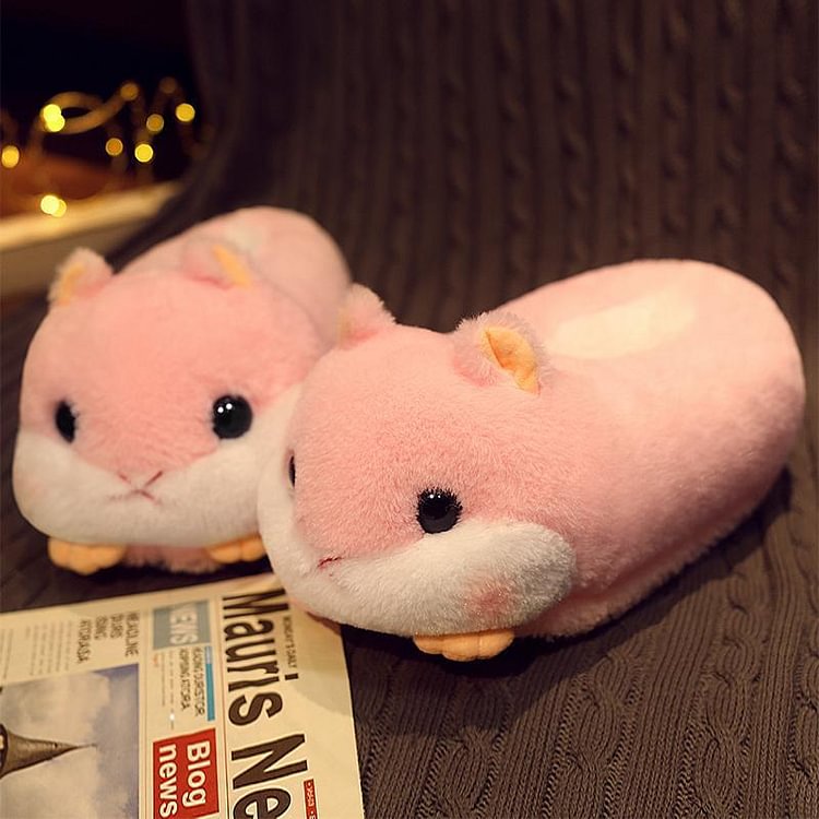 Kawaii Hamster Plush Slippers ME62