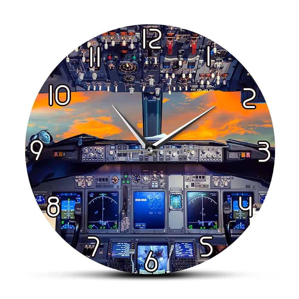 

Airplane Cockpit - Frameless Acrylic Wall Clock, 501 Original