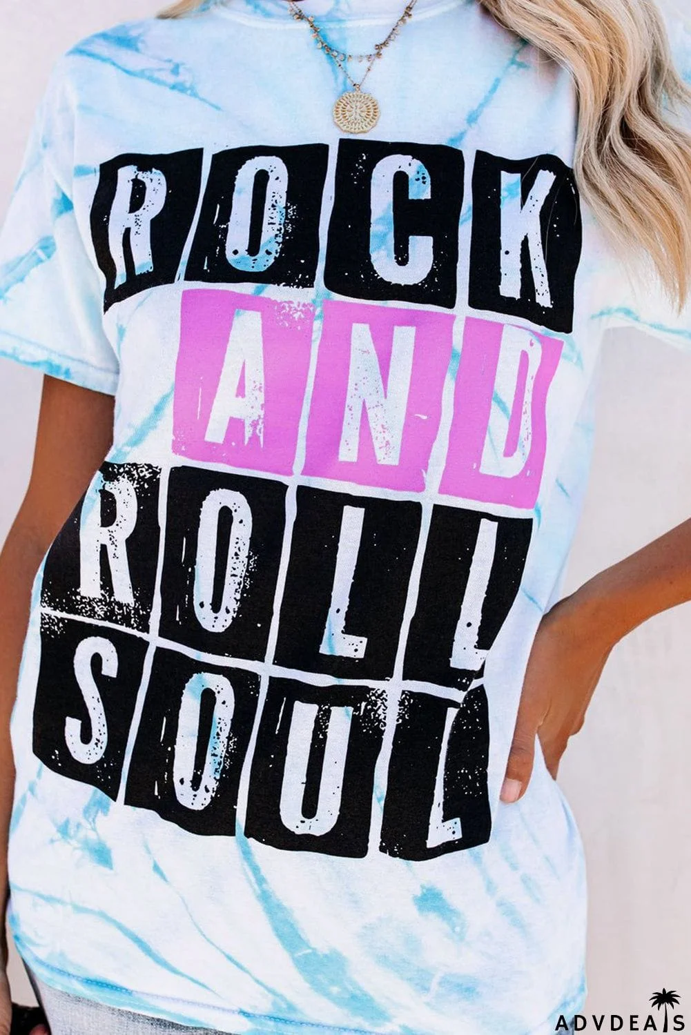 ROCK AND ROLL SOUL Tie-dye Tee