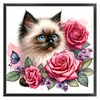 Rose Siamese Cat-11CT Stamped Cross Stitch 40*40cm/15.75*15.75in