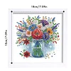 5D DIY Partial Special Shaped Drill Diamond Painting Kit Flower Decor With Frame Kit 18x18cm