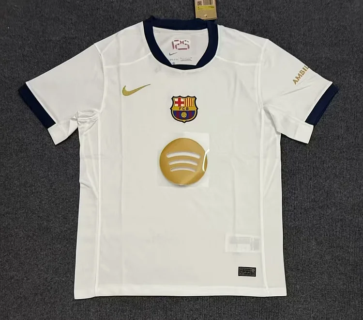 2025-26 Season - Barcelona White Circle Advertisement - Jersey - Fan Edition