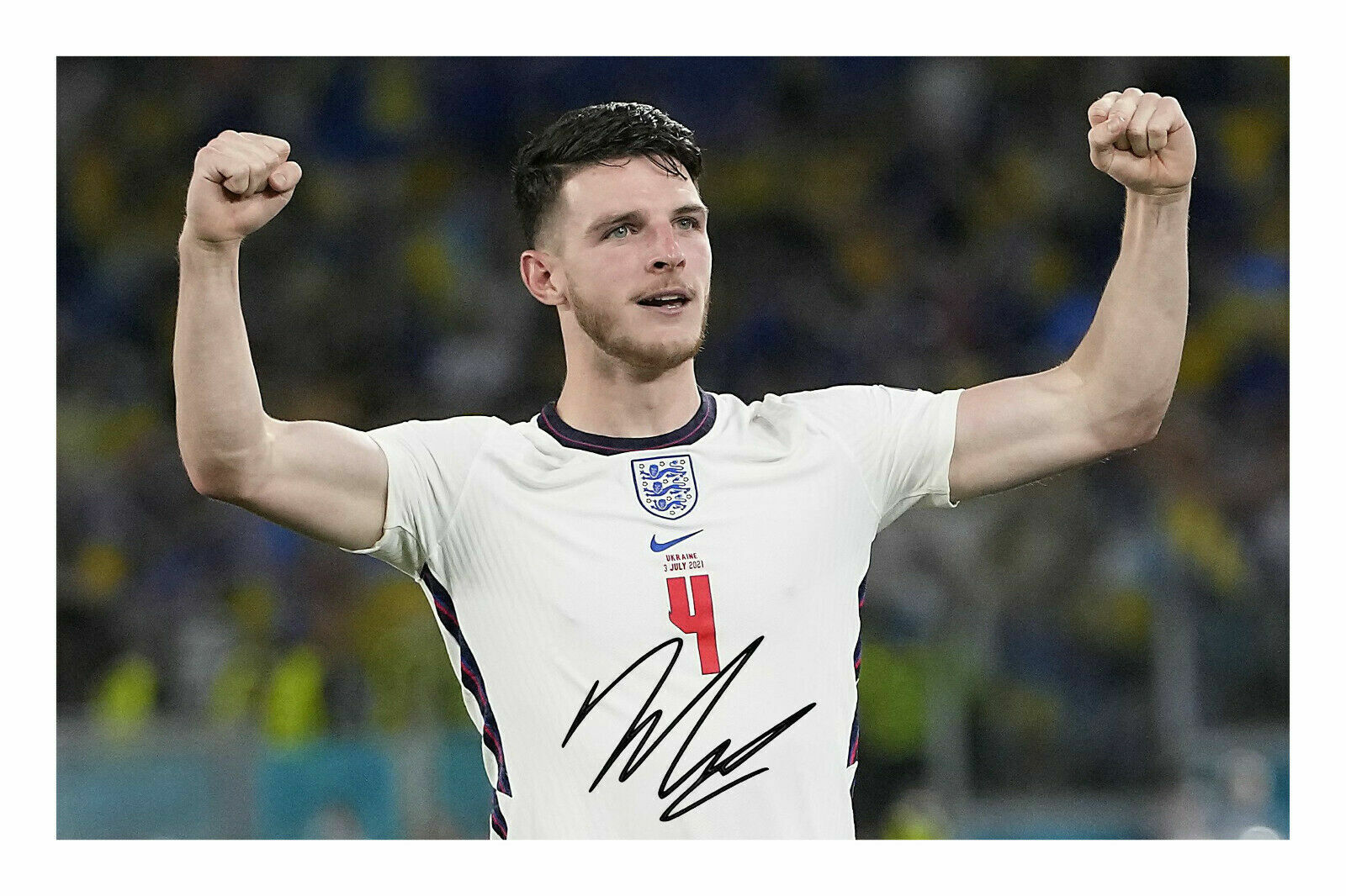 Declan Rice - England Euro 2020 2021 Autograph Signed Photo Poster painting Print