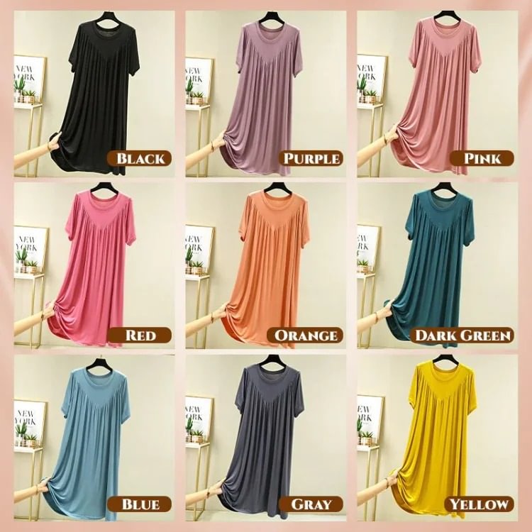 🔥LAST DAY 51% OFF 🔥Super Soft Comfortable Short Sleeve Loose Pajama Dress