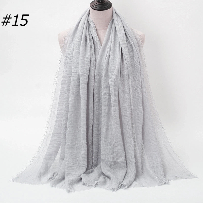 20 Pieces Fashion Solid Color Cotton Pashmina Scarves