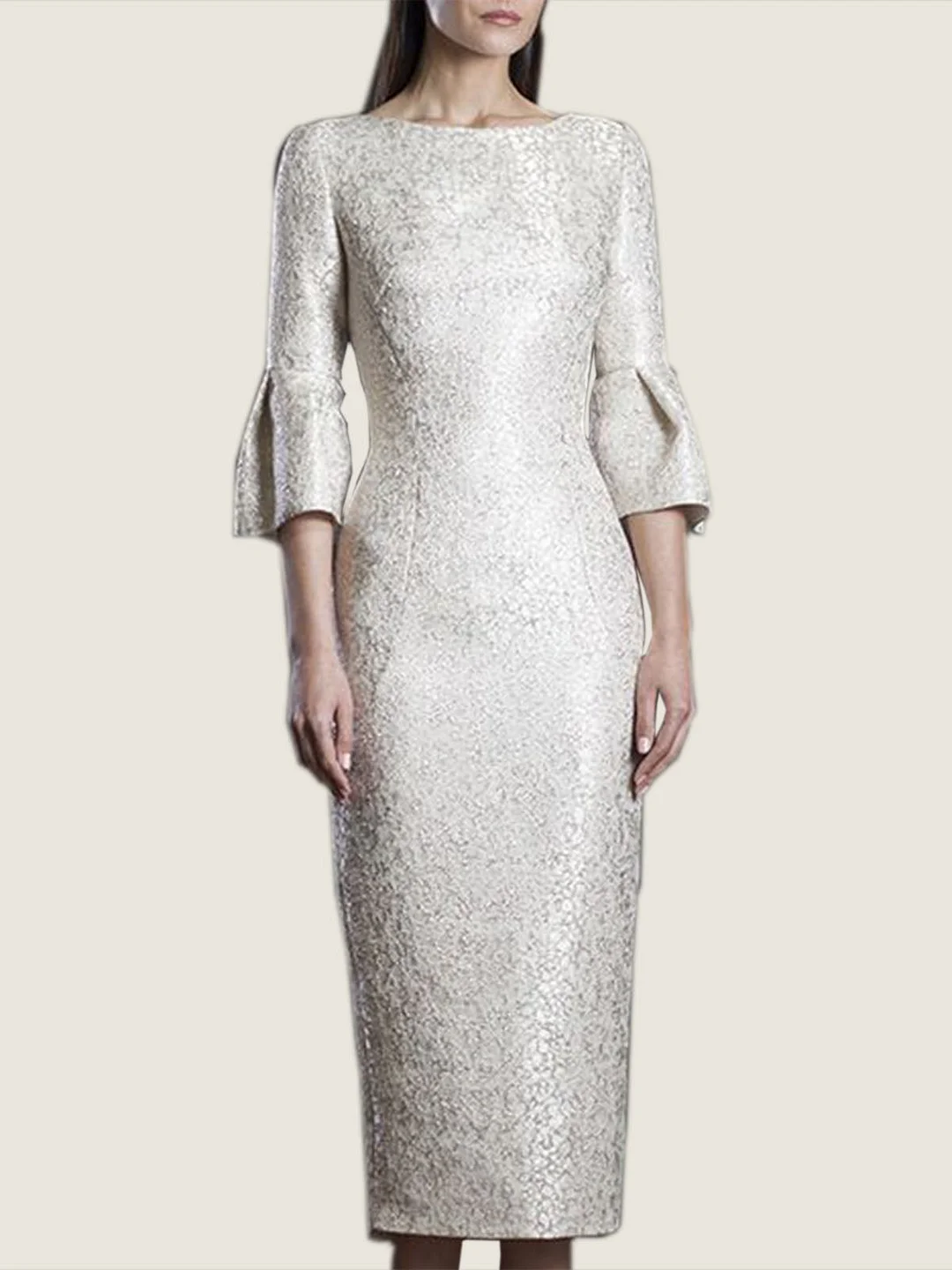 Ivory Dresses Sheath Date Elegant Dresses