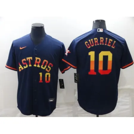 Men's Houston Astros #10 Yuli Gurriel 2022 Navy Cool Base Stitched Jersey 822F