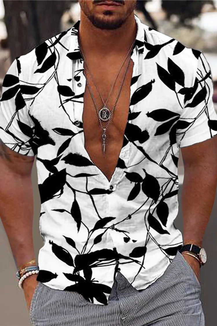Men's Hawaiian Casual Short Sleeve Shirt