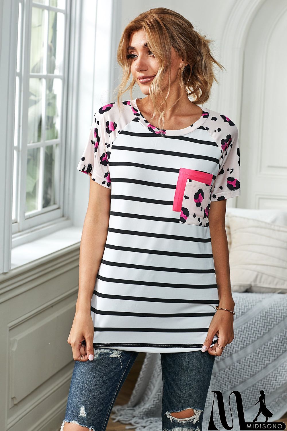 MidiSono - Stripe Pocket T-shirt