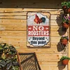 Farm Chicken No Roosters Beyond This Point - Vintage Metal Signs - 30*40cm - Warning&Farm