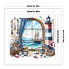 Window And Lighthouse-11CT Stamped Cross Stitch 40*40cm/15.75*15.75in tapestrymarket