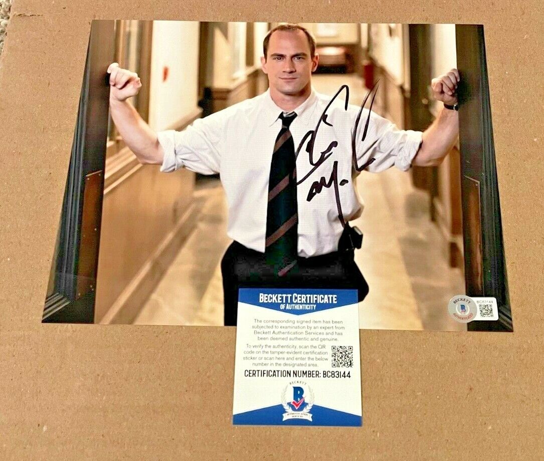 CHRISTOPHER MELONI SIGNED LAW AND ORDER 8X10 Photo Poster painting BECKETT CERT BAS